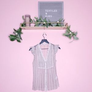 Joie Silk Floral Stripe Palace Top